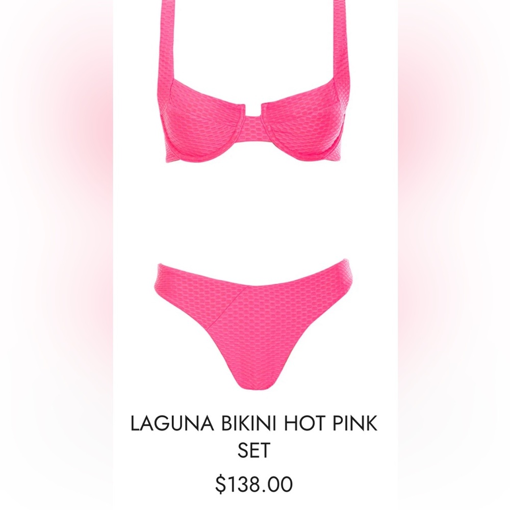 Vetchy Hot Pink Laguna Bikini-  NWT